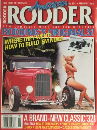 AMERICAN RODDER 1998 FEB - METAL SCOOPS, CUSTOM TAIL LIGHTS,FLEETSIDE '31 PICKUP